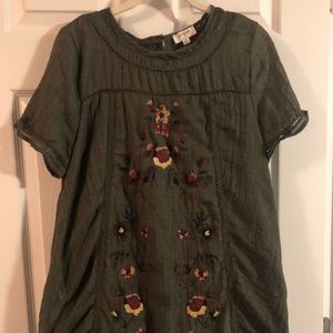 Umgee Embroidered Floral Dress